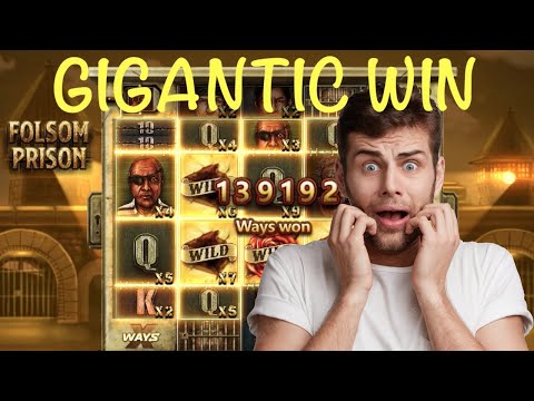 GIGANTIC 139.192 WAYS LAND MASSIVE MAX WIN ON FOLSOM PRISON SLOT #50