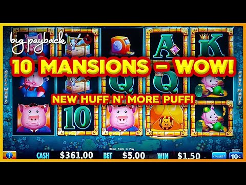 I GOT THE MANSION FEATURE! Huff N’ More Puff Slot – HUGE WIN!