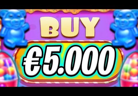 SUGAR RUSH 🍭 SLOT MASSIVE €5.000 BONUS BUY & BIG WINS‼️