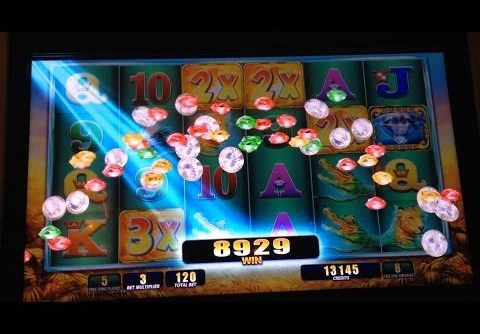 RAGING RHINO slot machine MEGA BIG WiN Bonus with Queen of Wild II WIN