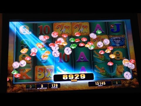 RAGING RHINO slot machine MEGA BIG WiN Bonus with Queen of Wild II WIN