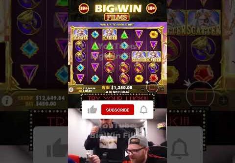 Slot Gates of Olympus Bonus game on $450 | Online casino slots | Records wins of week | #BigWinFilms
