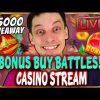 SLOTS LIVE 🔴 BONUS BUY BATLLE! Casino Stream Big Wins with mrBigSpin