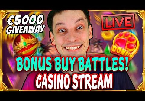 SLOTS LIVE 🔴 BONUS BUY BATLLE! Casino Stream Big Wins with mrBigSpin