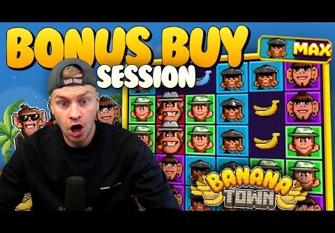 Big Win Session on NEW Banana Town Slot!