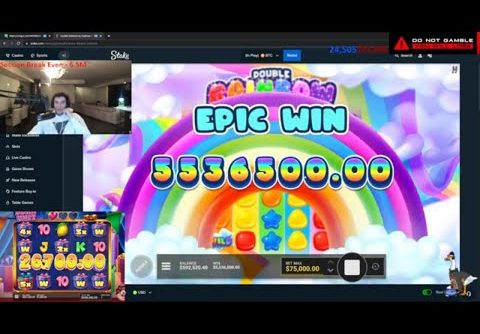 INSANE WIN ! Trainwreckstv HIT 5.5M ON DOUBLE RAINBOW ! TRAINWRECKSTV BIG WINS ! SLOTS