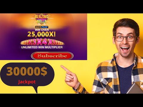 Super Big Win Blazing Bells at 180 $ Blazing Bells 150X on Playtech Slot machine