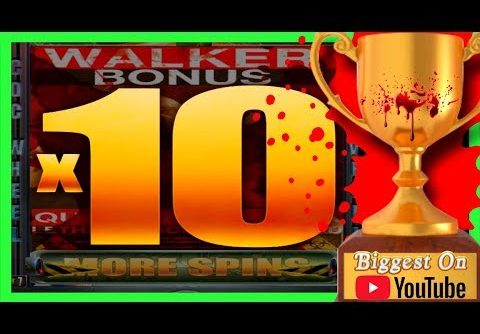 BIGGEST WIN on Youtube on WALKING DEAD Slot Machine🏚CDC BONUS W/ SDGuy1234