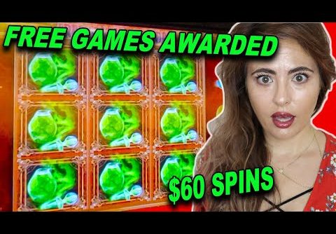 14 FREE GAMES on High Limit 🕷 BLACK WIDOW Slot Machine | Nice WIN$ On $60 Bets in Las Vegas