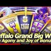 Buffalo Grand Slot Machine – BIG WIN Bonus!  The Agony and Joy of Free Spins Bonuses!