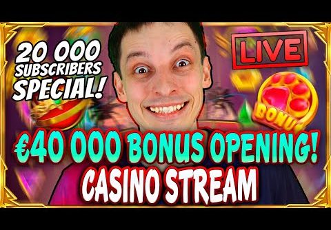 SLOTS LIVE 🔴 RECORD €40 000 BONUS OPENING Casino Stream Big Wins with mrBigSpin