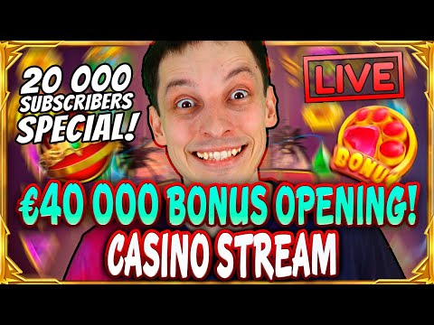 SLOTS LIVE 🔴 RECORD €40 000 BONUS OPENING Casino Stream Big Wins with mrBigSpin