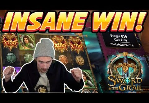 INSANE WIN! Sword and the Grail Big win – HUGE WIN on Casino slots from Casinodaddy LIVE STREAM