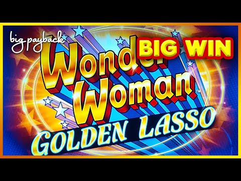 BIG WIN SESSION! Wonder Woman Golden Lasso Slot – $10/SPIN BONUSES!