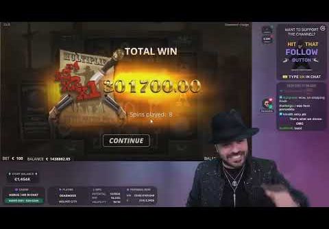 BEAT ONLINE CASINO ⚡️ NEW WORLD RECORD WIN 500 000€ on Deadwood slot 🔥 Casino Slots Big Wins 💸