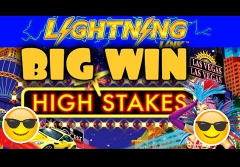 BIG WIN ON HIGH STAKES LIGHTNING LINK SLOT MACHINE