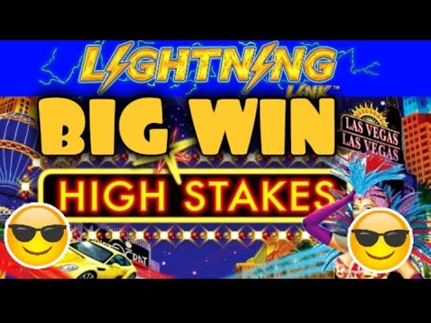 BIG WIN ON HIGH STAKES LIGHTNING LINK SLOT MACHINE