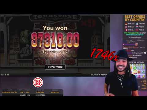 Roshtein   Deadwood vs Tombstone slots! Mega win in Online casino!