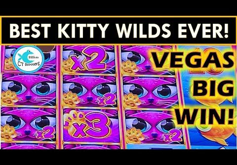 AMAZING KITTY WILDS LINE UP! MISS KITTY SLOT MACHINE BIG WIN! VIVA LAS VEGAS!