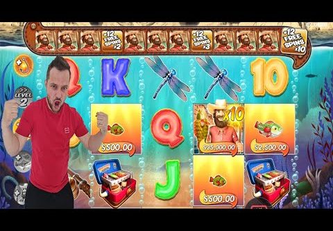 BIG BASS SPLASH – HUGE WIN 12 FREE SPINS with 10X – WIN 820 X – CASINO SLOT ONLINE GAME