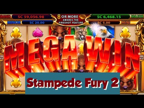 MEGA WIN!!!! Chumba Online Slot Play: Stampede Fury 2 🎰 💰