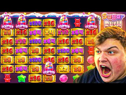 EXTREME 1000X WIN On SUGAR RUSH!! (RARE 5 SCATTER RETRIGGER)