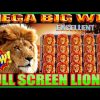 **MEGA HUGE WIN!** ALL THE LIONS! King of Africa WMS Slot Machine Bonus
