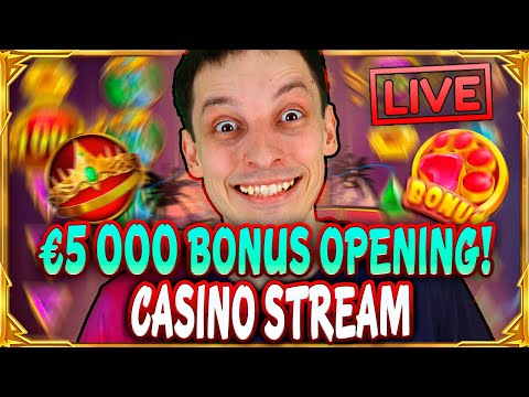 SLOTS LIVE 🔴 €5 000 BONUS OPENING! Casino Stream Big Wins with mrBigSpin