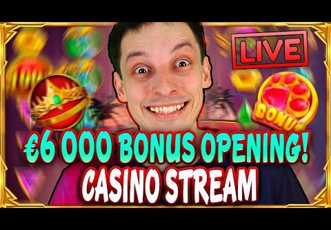 SLOTS LIVE 🔴 €6 000 BONUS OPENING! Casino Stream Big Wins with mrBigSpin