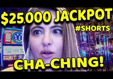 OMG I WON a $25,000 JACKPOT on a SLOT MACHINE in LAS VEGAS! #shorts