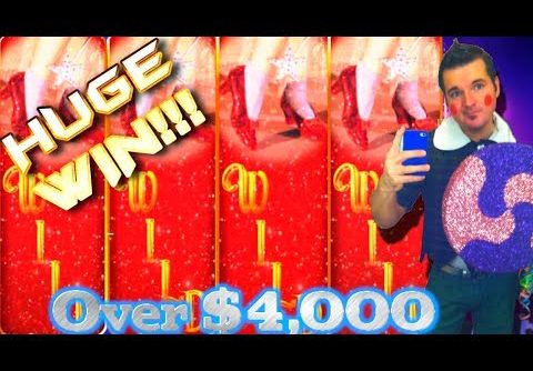 HUGE Jackpot Hand Pay Win on Ruby Slippers Slot Machine!