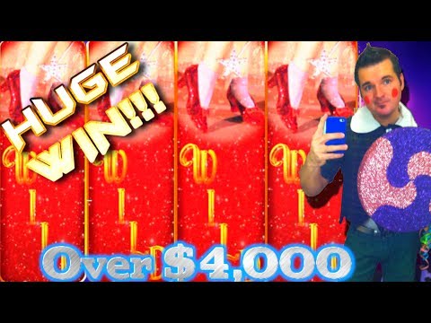 HUGE Jackpot Hand Pay Win on Ruby Slippers Slot Machine!