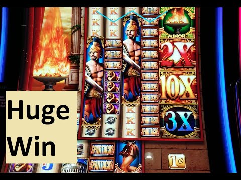 Huge Win On Spartacus Slot Machine