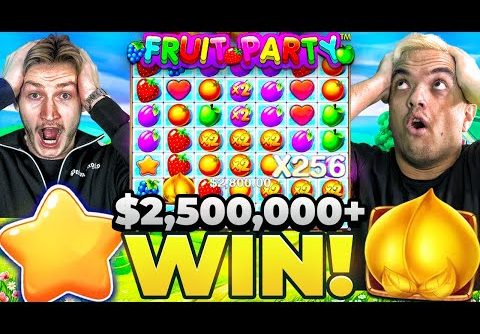 THIS WAS OUR BIGGEST WIN ON FRUIT PARTY!?!? INSANE SLOT WIN!