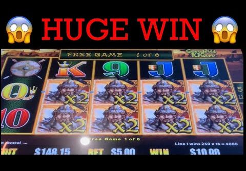 😱 HUGE WIN 😱 GENGHIS KHAN DRAGON LINK SLOT MACHINE 🎰 POKIE WINS