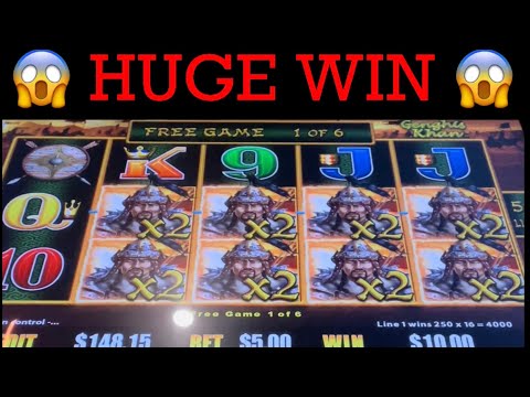 😱 HUGE WIN 😱 GENGHIS KHAN DRAGON LINK SLOT MACHINE 🎰 POKIE WINS