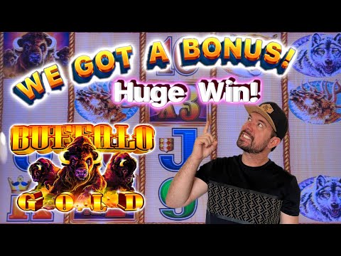 Huge Win on Buffalo Gold Slot! Bonus finally comes through | Live Slot Play at Casino