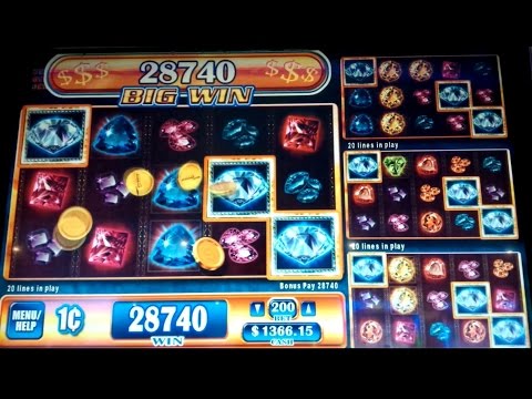 Gems Gems Gems Slot Machine *VERY RARE* 12x Multiplier BIG WIN Bonus!
