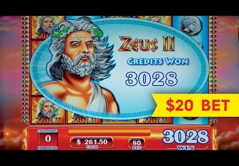 Zeus II Slot Machine – $20 Bet Bonus Round – BIG WIN!
