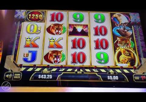 I PUT A BIG FIGHT WITH BUFFALO! Cash Express Luxury Line Slot Machine MAX BET BONUS 1