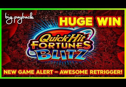 New! Quick! Hit! Slot! HUGE WIN on Fortunes Blitz Volcano!