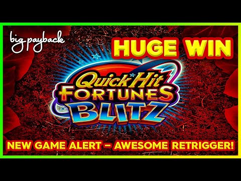 New! Quick! Hit! Slot! HUGE WIN on Fortunes Blitz Volcano!