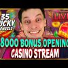SLOTS LIVE 🔴 €8 000 BONUS HUNT! Casino Stream Big Wins with mrBigSpin