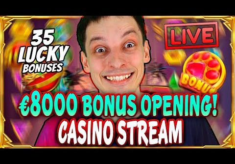 SLOTS LIVE 🔴 €8 000 BONUS HUNT! Casino Stream Big Wins with mrBigSpin
