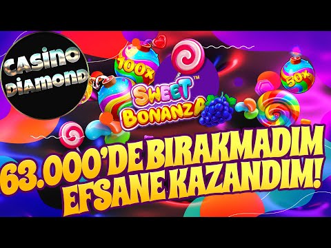 Sweet Bonanza | 63.000 AZ DEDİM MUHTEŞEM KAZANDIM | BIG WIN #sweetbonanzarekor #bigwin #slot