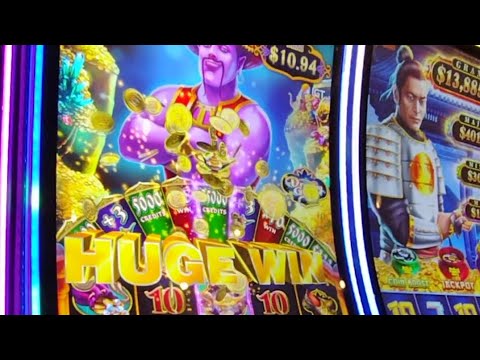 Dreamy Genie Slot Machine MEGA huge win on $5. 25 free games.