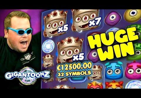 SUPER BIG WIN on Gigantoonz! Winning Over 20000 McDonald Cheese Burgers!