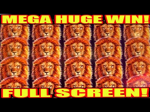 **HUGE MEGA WIN!** FULL SCREEN BONUS! King of Africa WMS Slot Machine Wins