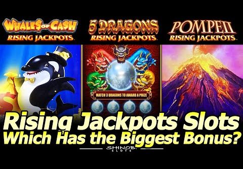 Rising Jackpots Slots – Which Version Has the Biggest Bonus? Whales of Cash, 5 Dragons or Pompeii?