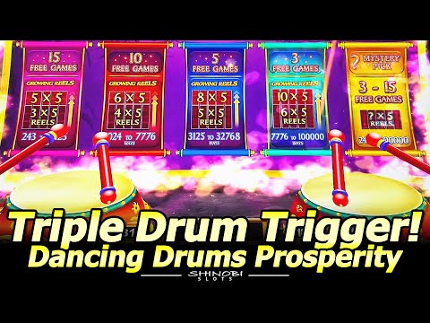 Triple Drum Trigger Finally! Big Win Bonus in Dancing Drums Prosperity Slot.  Was It Worth the Wait?